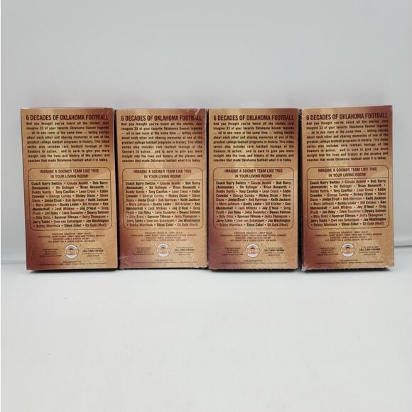 Oklahoma Sooners Football Legends Reunion 4 Tape Set on VHS NEW SEALED - Picture 4 of 5